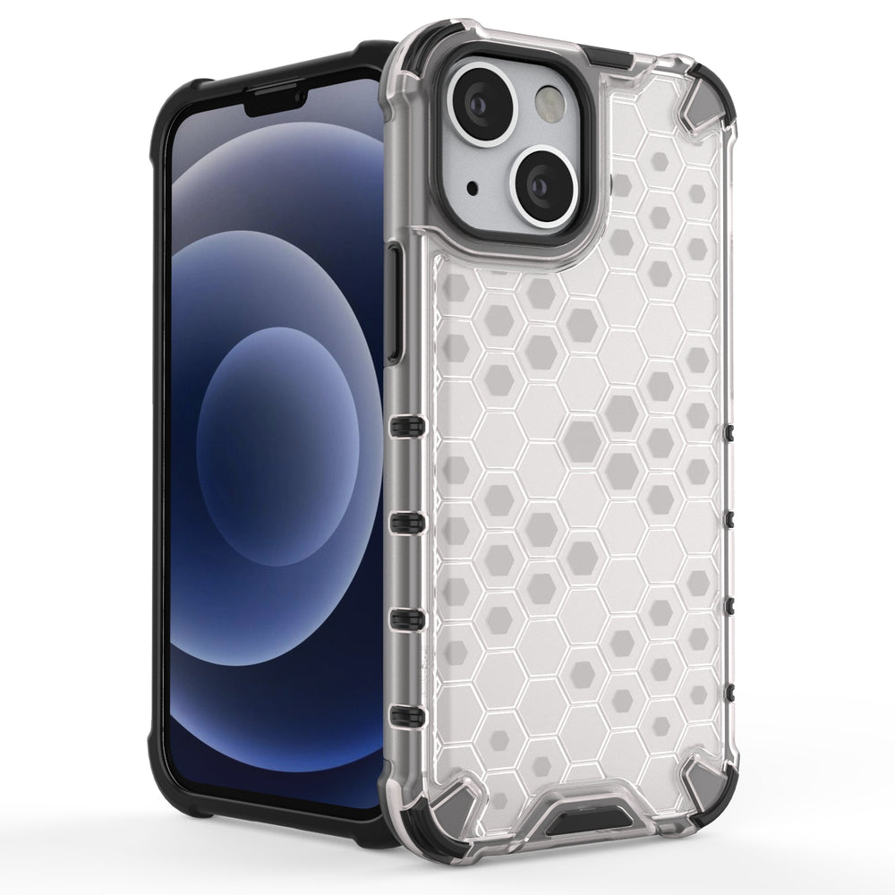 Honeycomb Case rustning med TPU Bumper til iPhone 13 mini grønt