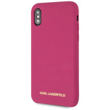 Karl Lagerfeld Silicone iPhone X/Xs Hardcase - Fuchsia