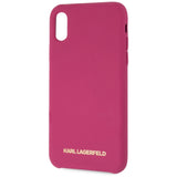 Karl Lagerfeld Silicone iPhone X/Xs Hardcase - Fuchsia
