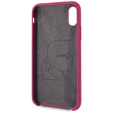 Karl Lagerfeld Silicone iPhone X/Xs Hardcase - Fuchsia