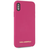 Karl Lagerfeld Silicone iPhone X/Xs Hardcase - Fuchsia