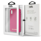 Karl Lagerfeld Silicone iPhone X/Xs Hardcase - Fuchsia