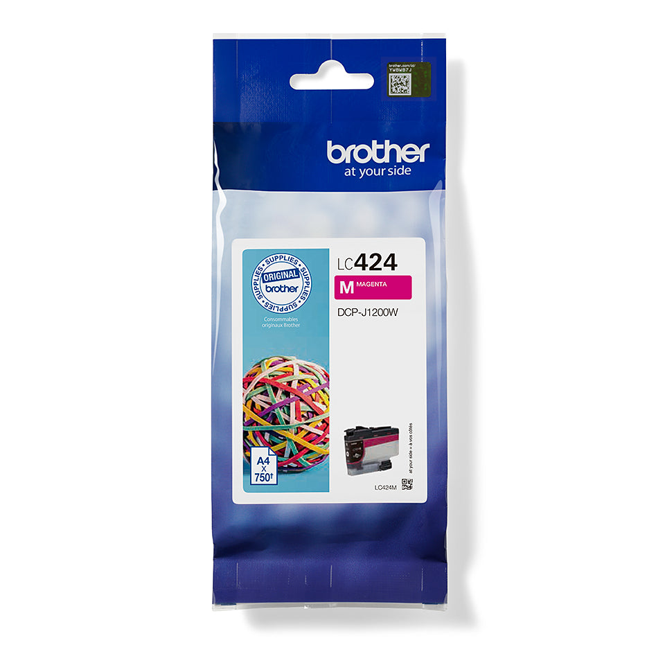Brother LC424M blækpatron 1 stk Original Magenta