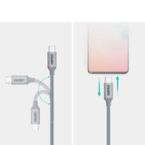 Choetech XCC-1002-GY USB-C - USB-C PD QC kabel 100W 5A 480Mb/s 1,8m - grå