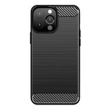 Carbon Case Flexible Cover TPU Case til iPhone 13 Pro Max sort