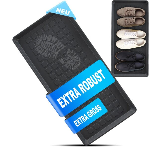 DECOBELLA 1 stk. skoafløb | Skobakke grå | 70x35x3 cm skobakke