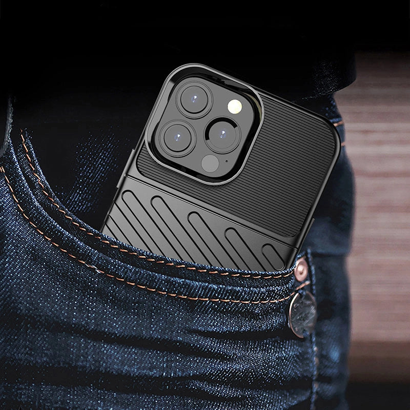 Thunder Case Flexible Tough Rugged Cover TPU Case til iPhone 13 Pro Max grøn