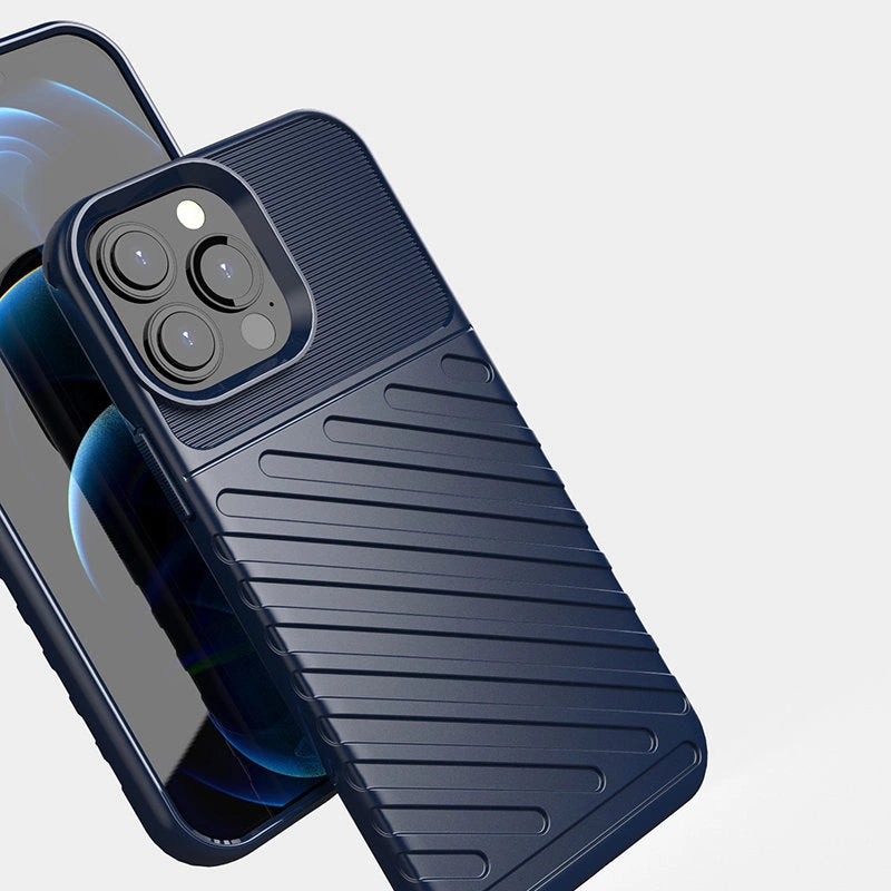 Thunder Case Flexible Tough Rugged Cover TPU Case til iPhone 13 Pro Max sort