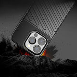 Thunder Case Flexible Tough Rugged Cover TPU Case til iPhone 13 Pro sort