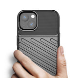 Thunder Case Flexible Tough Rugged Cover TPU Case til iPhone 13 mini sort