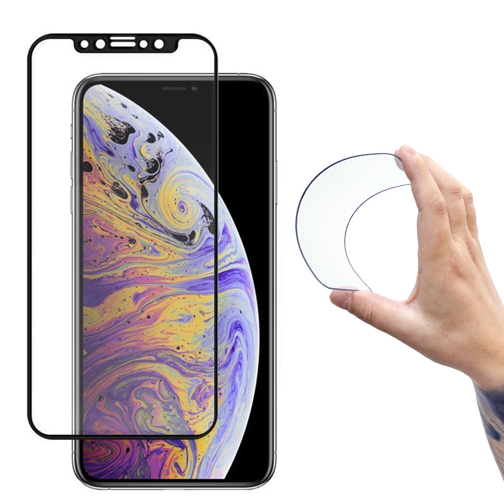 Wozinsky Full Cover Flexi Nano Glass Hybrid Screen Protector med ramme til iPhone 13 mini gennemsigtig