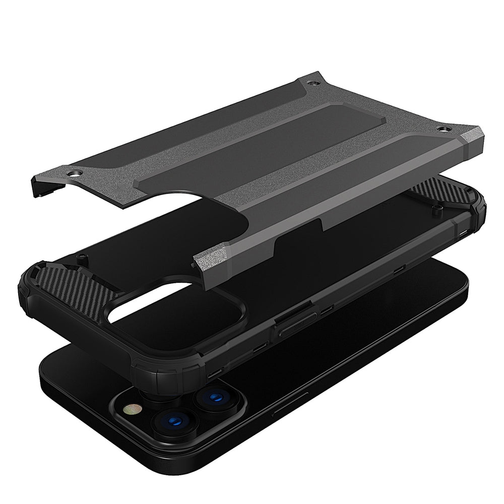 Hybrid Armor Case Tough Rugged Cover til iPhone 13 Pro Max guld