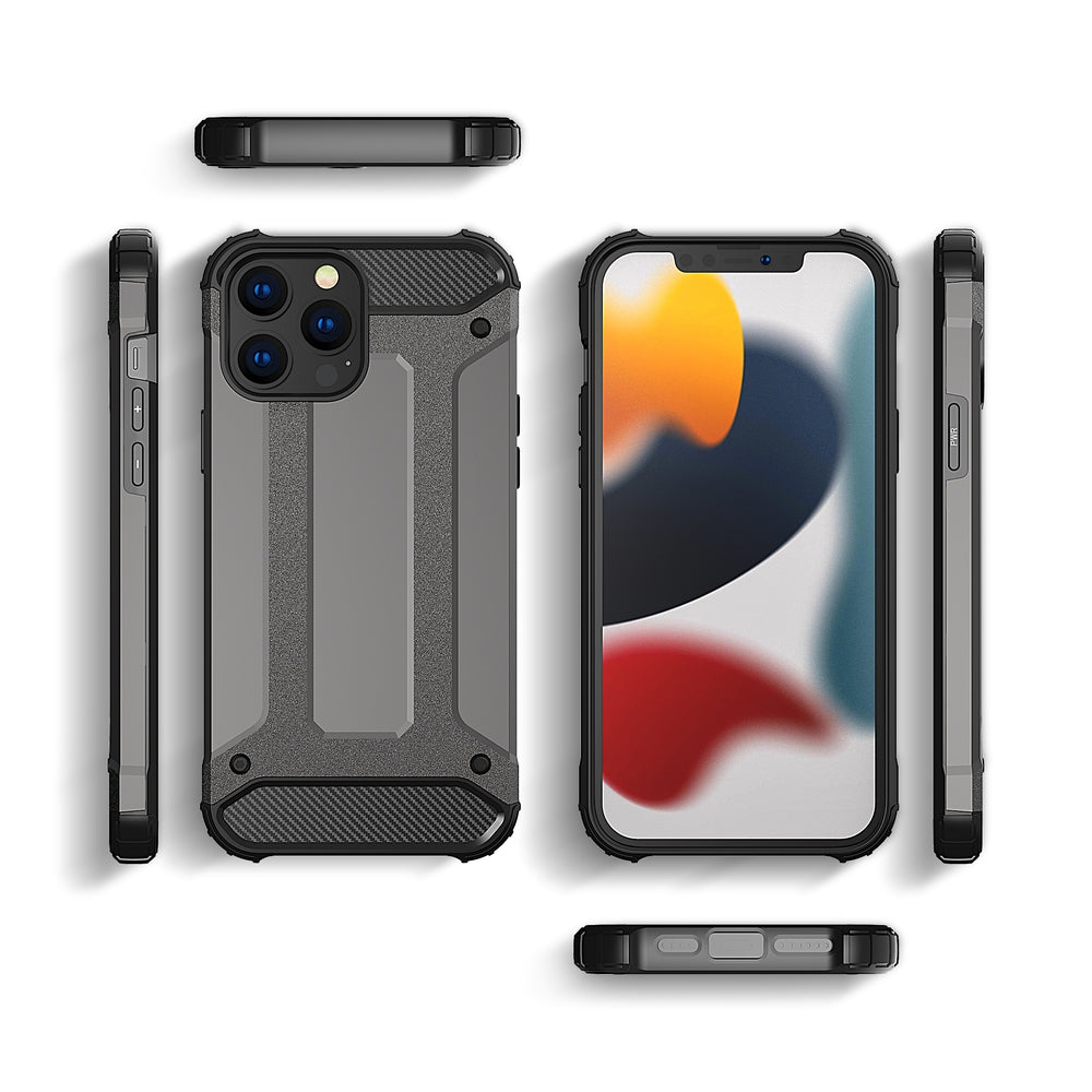 Hybrid Armor Case Tough Rugged Cover til iPhone 13 Pro guld