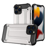 Hybrid Armor Case Tough Rugged Cover til iPhone 13 Pro sølv