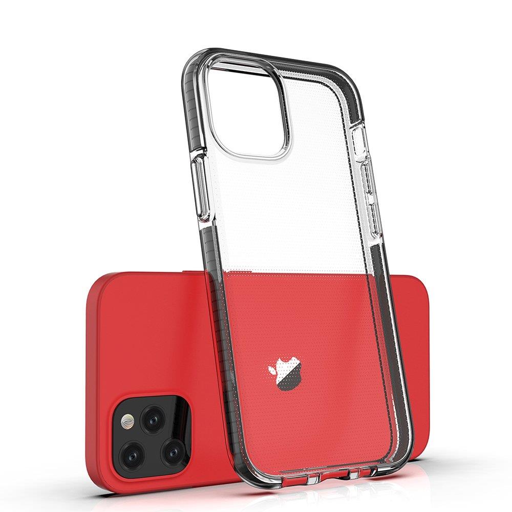 Spring Case klar TPU gel beskyttelsesdæksel med farverig ramme til iPhone 13 Pro lyseblå