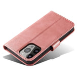 Magnet Case elegant bogreol type sag med kickstand til iPhone 13 Pro pink