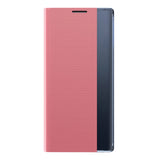 Sleep Case Bookcase Type Case med Smart Window til iPhone 13 Pro Max lyserød