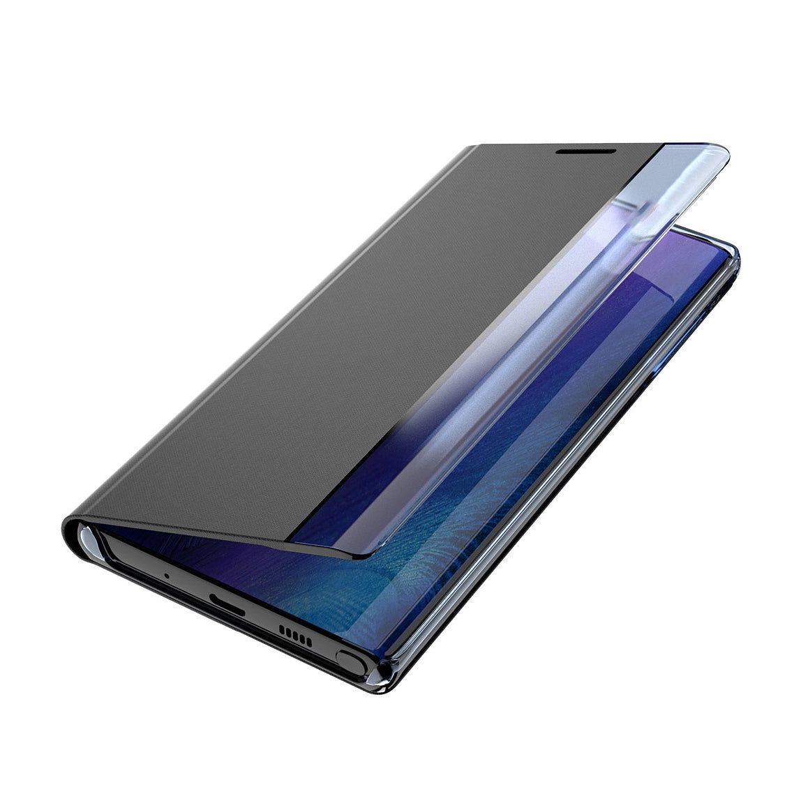 Sleep Case Bookcase Type Case med Smart Window til iPhone 13 Pro Max lyserød