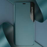Eco læder View Case elegant bogreol type sag med kickstand til iPhone 13 Pro Max blå