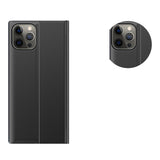 Sleep Case Bookcase Type Case med Smart Window til iPhone 13 Pro lyserød