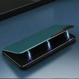 Eco læder View Case elegant bogreol type sag med kickstand til iPhone 13 Pro orange