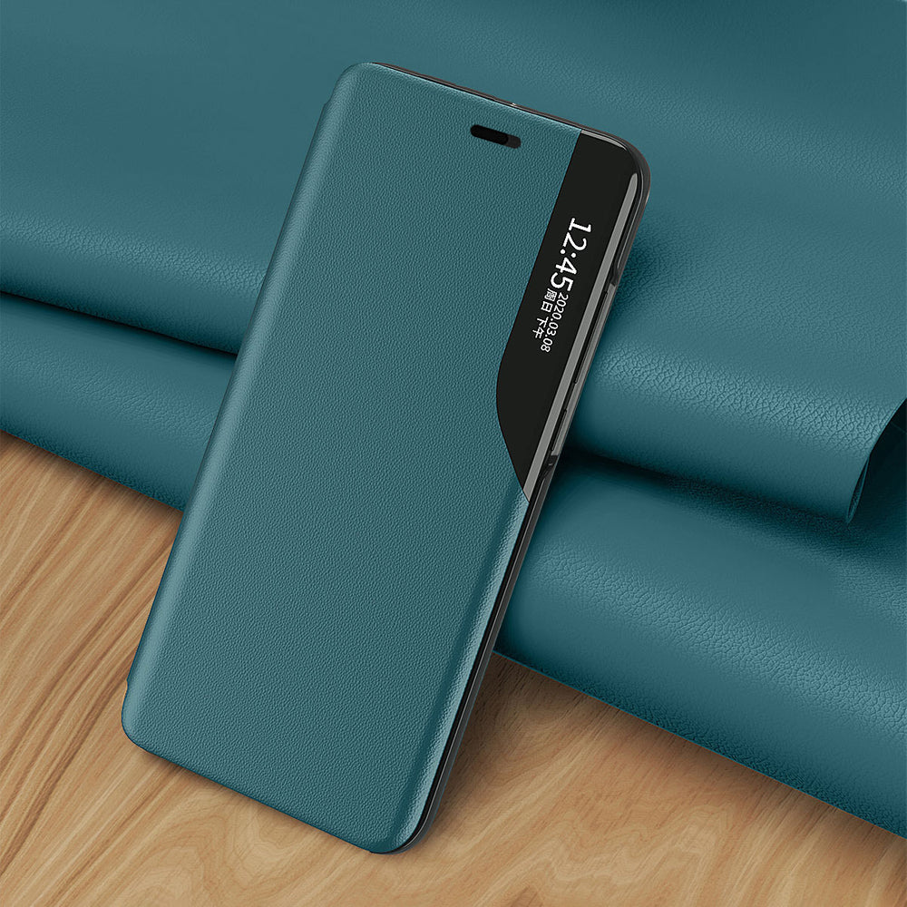 Eco læder View Case elegant bogreol type sag med kickstand til iPhone 13 Pro rød