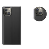 Sleep Case Bookcase Type Case med Smart Window til iPhone 13 blå