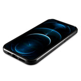 iCarer Leather Oil Wax case til iPhone 12 Pro Max sort (ALI1206-BK)