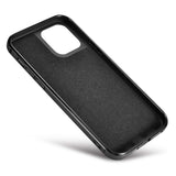 iCarer Leather Oil Wax case til iPhone 12 Pro Max sort (ALI1206-BK)