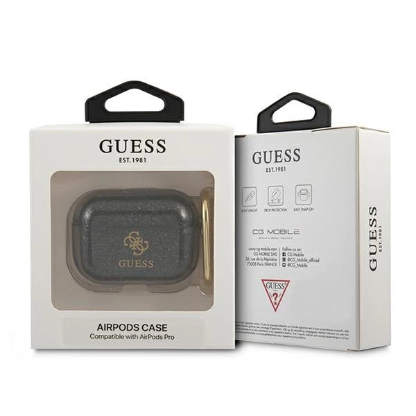 Guess GUAPUCG4GK AirPods Pro cover sort/sort Glitter Collection