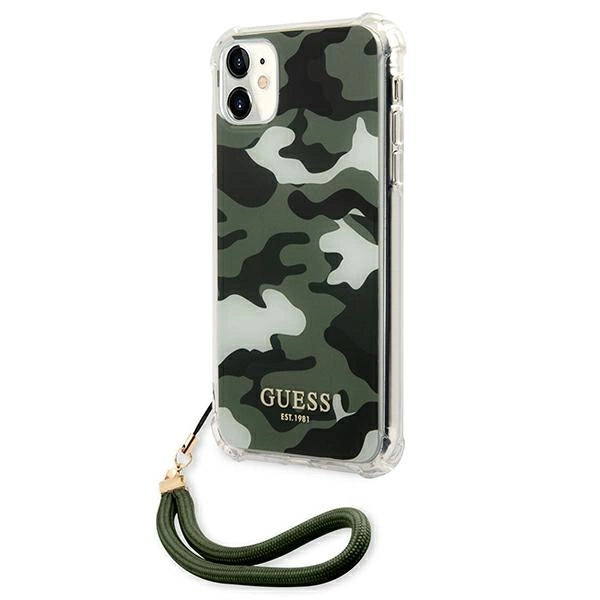 Guess GUHCN61KSARKA iPhone 11 6.1" / Xr grøn/khaki hardcase Camo Collection