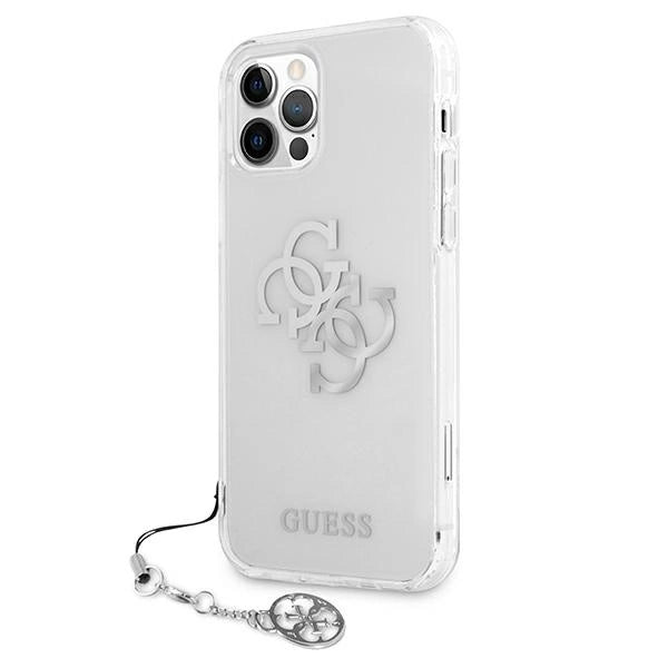 Guess GUHCP12LKS4GSI iPhone 12 Pro Max 6.7" Gennemsigtige hardcase 4G Silver Charms Collection