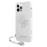 Guess GUHCP12LKS4GSI iPhone 12 Pro Max 6.7" Gennemsigtige hardcase 4G Silver Charms Collection