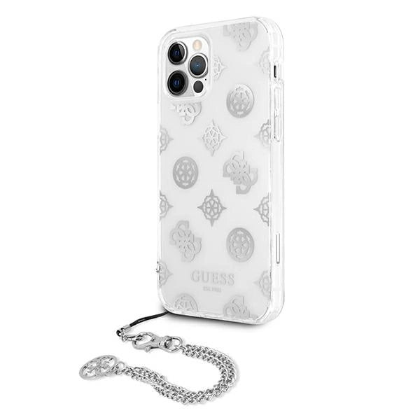 Guess GUHCP12LKSPESI iPhone 12 Pro Max 6.7" sølv/sølv hardcase Peony Chain Collection