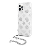 Guess GUHCP12LKSPESI iPhone 12 Pro Max 6.7" sølv/sølv hardcase Peony Chain Collection