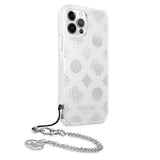 Guess GUHCP12LKSPESI iPhone 12 Pro Max 6.7" sølv/sølv hardcase Peony Chain Collection
