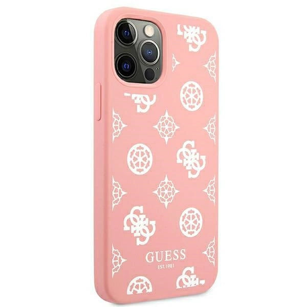 Guess GUHCP12LLSPEWPI iPhone 12 Pro Max 6.7" pink/pink hard case Peony Collection