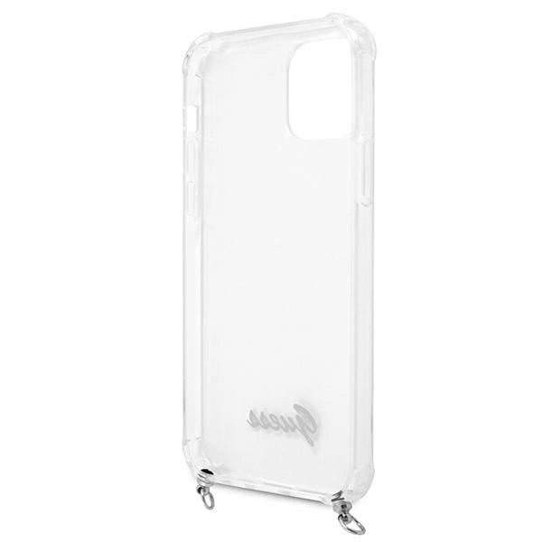 Guess GUHCP12MKC4GSSI iPhone 12/12 Pro 6.1" Gennemsigtig hardcase 4G Silver Chain