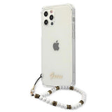 Guess GUHCP12MKPSWH iPhone 12/12 Pro 6.1" Transparent Hardcase White Pearl