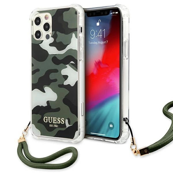 Guess GUHCP12MKSARKA iPhone 12/12 Pro 6.1" grøn/khaki hardcase Camo Collection