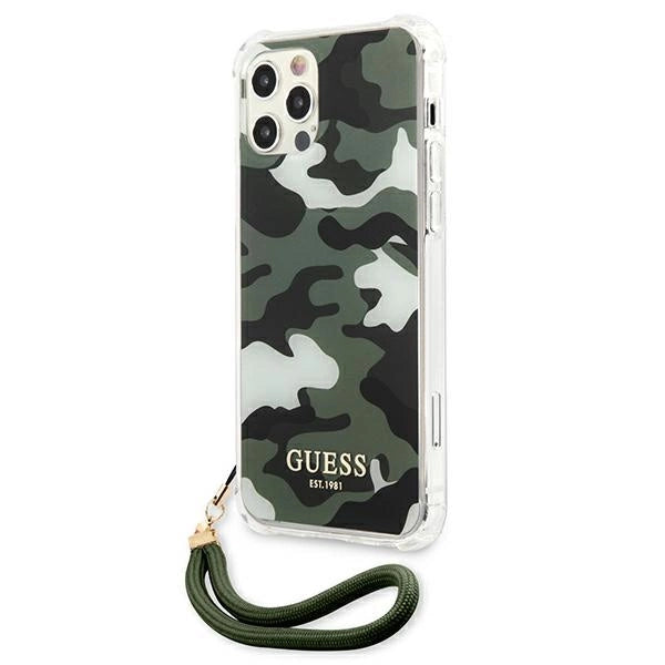 Guess GUHCP12MKSARKA iPhone 12/12 Pro 6.1" grøn/khaki hardcase Camo Collection
