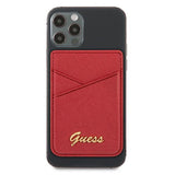 Guess Wallet Card Slot GUWMSSASLRE MagSafe Saffiano rød/rød