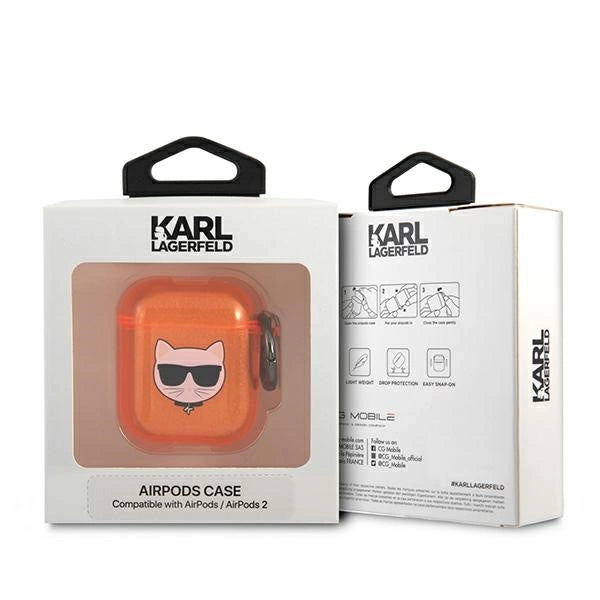 Karl Lagerfeld KLA2UCHFO AirPods-cover pomaranczowy/orange Choupette