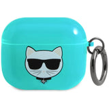 Karl Lagerfeld KLA3UCHFL AirPods 3 cover Niebieski/blå Choupette