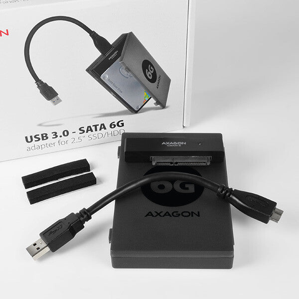 Axagon ADSA-1S6 drevkabinet HDD/SSD kabinet Sort 2.5"