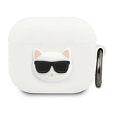 Karl Lagerfeld KLACA3SILCHWH AirPods 3 cover hvid/hvid Silicone Choupette
