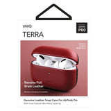 Uniq Terra Ægte læderfoder til AirPods Pro - rød