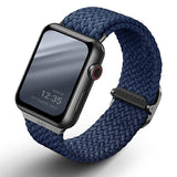Uniq Aspen flettet rem til Apple Watch 1/2/3/4/5/6/7/8/SE/SE2 40/38/41 mm - Blå