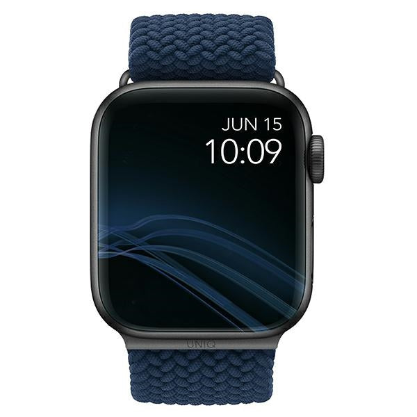 Uniq Aspen flettet rem til Apple Watch 1/2/3/4/5/6/7/8/SE/SE2 40/38/41 mm - Blå