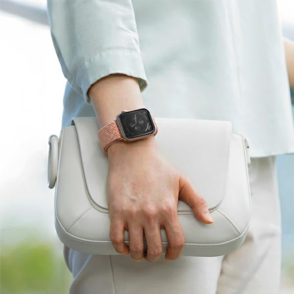 Uniq Aspen flettet rem til Apple Watch 1/2/3/4/5/6/7/8/SE/SE2 40/38/41 mm - Grå